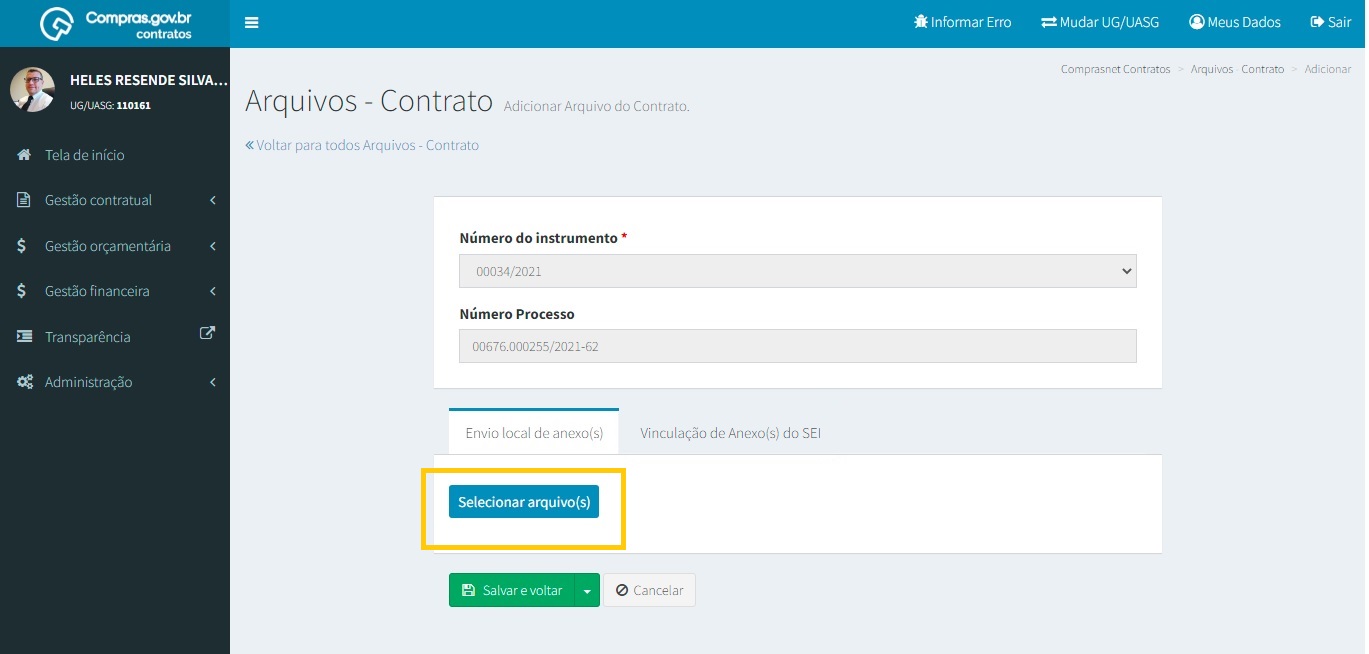 FIGURA 5 - Adicionar Arquivo